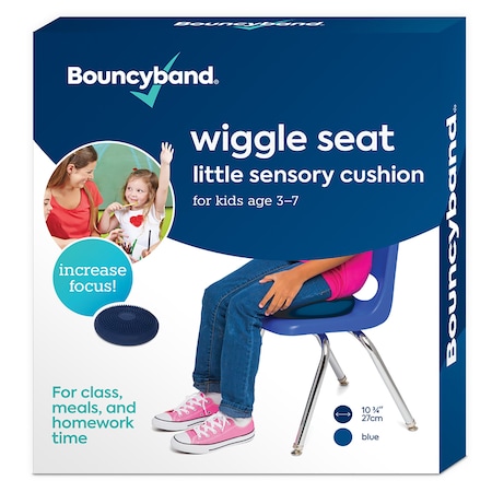 Bouncybands Little Wiggle Seat Sensory Cushion, Blue WS27BU